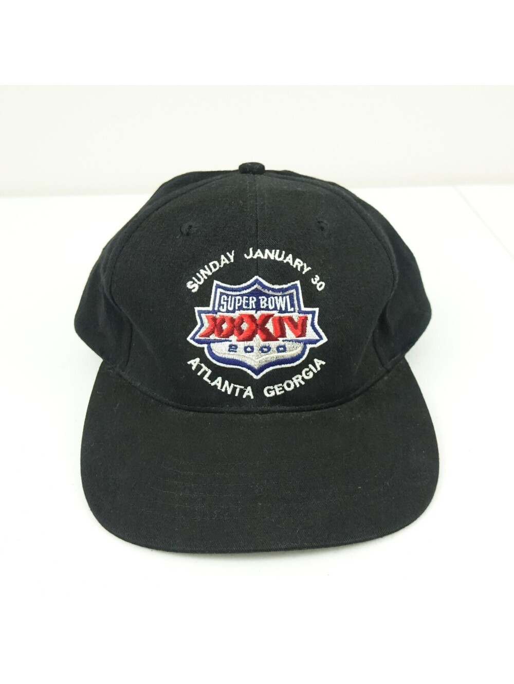Vintage Super Bowl XXXIV 2000 Snapback Hat Black Atlanta Georgia NFL Logo 7